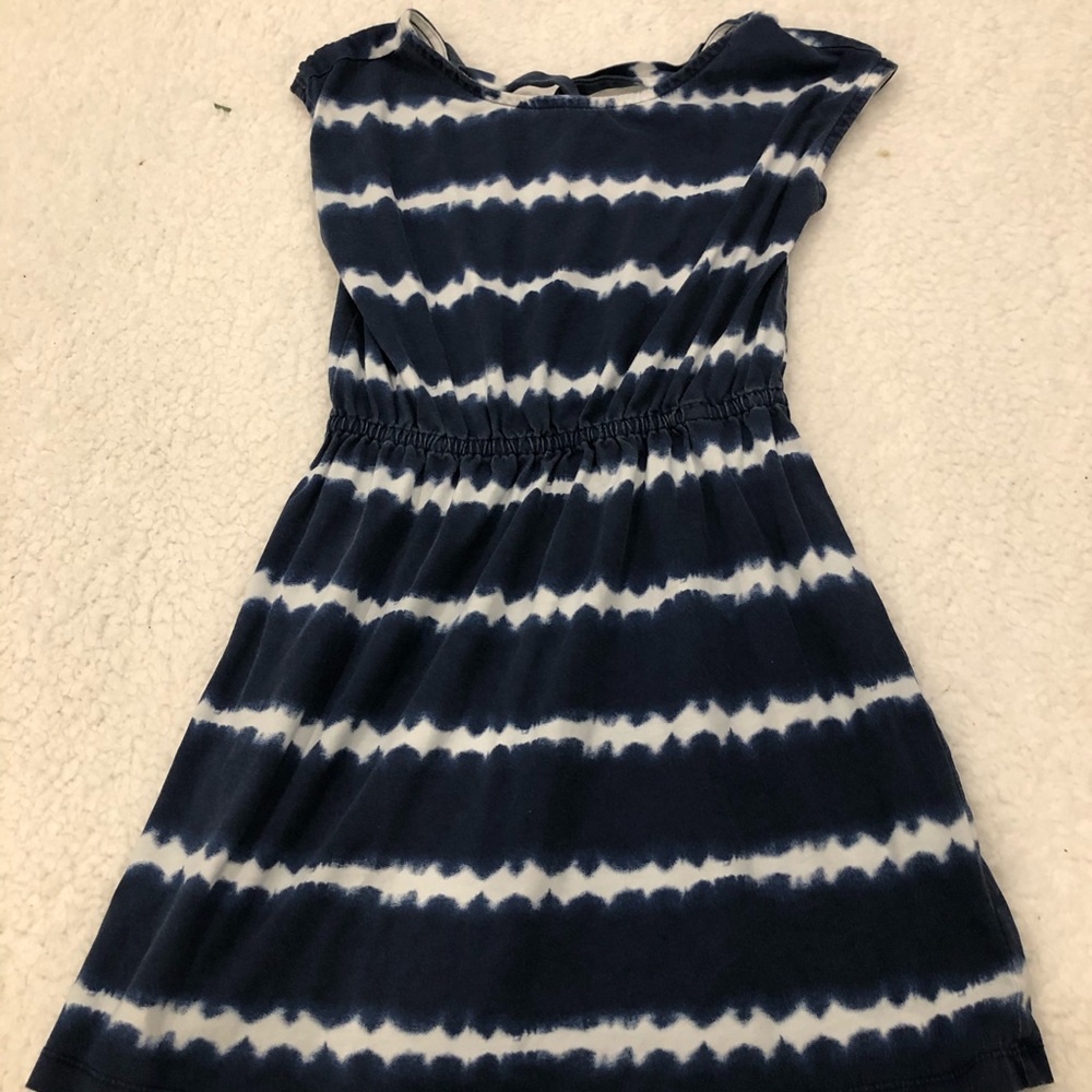 Girls gap  blue & white striped dress